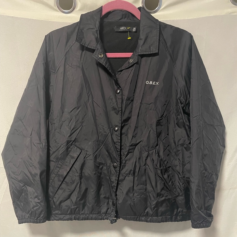 Obey Forbidden Pleasures Nylon Collared Jacket XS